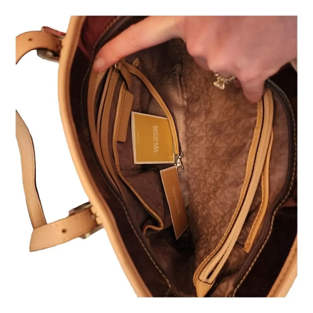 Michael Kors Patent Logo Monogram Tote Bag